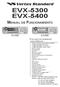 EVX-5300 EVX Manual de Funcionamiento. Funciones programables/ características