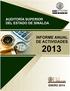 Informe de Actividades 2013 de la Auditoría Superior del Estado de Sinaloa. Pág.