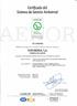 Certificado del Sistema de Gestión Ambiental