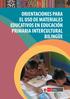 ORIENTACIONES PARA EL USO DE MATERIALES EDUCATIVOS EN EDUCACIÓN PRIMARIA INTERCULTURAL BILINGÜE