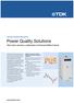 Power Quality Solutions Filtro Activo Armónico y Optimizador de Potencia PQSine S Series