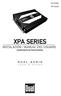 XPA2500 XPA4640. XPA SERIES INSTALACIÓN / MANUAL DEL USUARIO Amplificadores de Potencia Móviles
