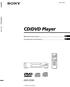 (1) CD/DVD Player DVP-S725D. CD/DVD Player. Manual de instrucciones. Instruções de funcionamento DVP-S725D by Sony Corporation