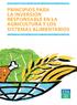 PRINCIPIOS PARA LA INVERSIÓN RESPONSABLE EN LA AGRICULTURA Y LOS SISTEMAS ALIMENTARIOS