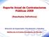 Reporte Anual de Contrataciones Públicas 2009