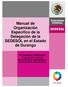 Manual de Organización Específico de la Delegación de la SEDESOL en el Estado de Durango