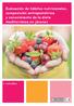Evaluación de hábitos nutricionales, composición antropométrica y conocimiento de la dieta mediterránea en jóvenes