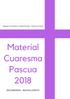 Delegación de Enseñanza y Pastoral Educativa - Diócesis de Valencia. Material Cuaresma Pascua 2018 SECUNDARIA - BACHILLERATO