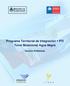 Programa Territorial de Integración PTI Túnel Binacional Agua Negra. Versión Preliminar