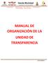 MANUAL DE ORGANIZACIÓN DE LA UNIDAD DE TRANSPARENCIA