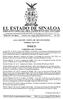 ORGANO OFICIAL DEL GOBIERNO DEL ESTADO (Correspondencia de Segunda Clase Reg. DGC-NUM Marzo 05 de Tel. Fax.