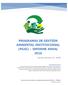 PROGRAMAS DE GESTIÓN AMBIENTAL INSTITUCIONAL (PGAI) INFORME ANUAL 2016