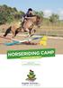 HORSERIDING CAMP PARENT'S GUIDE Información complementaria al catálogo