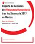 Reporte de Acciones de #RespuestaHumanitaria tras los Sismos de 2017 en México