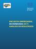 Organización Internacional del Trabajo ENCUESTA EMPRESARIAL DE HONDURAS 2017: ANÁLISIS DE RESULTADOS