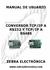 MANUAL DE USUARIO CONVERSOR TCP/IP A RS232 Y TCP/IP A RS485