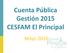 Cuenta Pública Gestión 2015 CESFAM El Principal. Mayo 2016