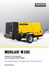 MOBILAIR M 200. Compresor móvil para obras Con el reconocido PERFIL SIGMA. Flujo volumétrico desde 14,5 hasta 21,2 m³/min (515 hasta 750 cfm)