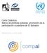 Carta Didáctica: Marco de políticas públicas: promoción de la participación ciudadana de El Salvador. Diplomado de derecho y consumo sostenible.