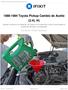Toyota Pickup Cambio de Aceite (2.4L I4)