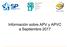 Información sobre APV y APVC a Septiembre 2017
