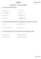 Álgebra Agosto Laboratorio # 1 Ecuación cuadrática I. I.- Resuelve las ecuaciones siguientes
