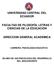UNIVERSIDAD CENTRAL DEL ECUADOR FACULTAD DE FILOSOFÍA, LETRAS Y CIENCIAS DE LA EDUCACIÓN DIRECCION GENERAL ACADEMICA