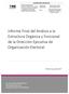 Informe Final del Análisis a la Estructura Orgánica y Funcional de la Dirección Ejecutiva de Organización Electoral.