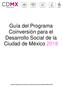 Guía del Programa Coinversión para el Desarrollo Social de la Ciudad de México 2018