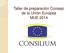 Taller de preparación Consejo de la Unión Europea MUE 2014