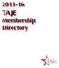 TAJE Membership Directory. Officers: Charla Harris. Margie Raper. Alyssa Boehringer. Rebecca Potter. Pat Gathright