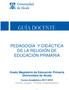 Grado Magisterio de Educación Primaria Universidad de Alcalá Curso Académico Curso cuarto - Primer cuatrimestre