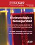 bioseguridad Biotecnología y Un IICA renovado ante la nueva dinámica hemisférica del siglo XXI