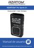AZATOM Pro Sports S1. Personal DAB + / DAB / FM Radio. Manual de usuario. Este manual está disponible para descargar en línea en
