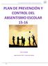 PLAN DE PREVENCIÓN Y CONTROL DEL ABSENTISMO ESCOLAR 15-16