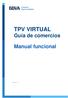 TPV VIRTUAL Guía de comercios Manual funcional