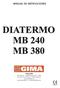Manuale d' Istruzioni / Instructions' Manual DIATERMO MB 240 MB 380