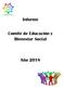 Informe. Comité de Educación y Bienestar Social
