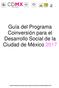Guía del Programa Coinversión para el Desarrollo Social de la Ciudad de México 2017