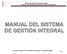Manual del Sistema de Gestión Integral Institutos Tecnológicos Superiores del Grupo 1D Multisitios