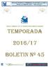 TEMPORADA 2016/17 BOLETIN Nº 45