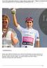 Tour de l'ain: Jhojan García, décimo en 1ª etapa y líder de jóvenes. Juan P. Villegas en escapada del día y mejor escalador Fotos GilbertoChocce