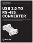 USB 2.0 TO RS-485 CONVERTER
