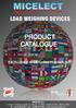 PRODUCT CATALOGUE EXCELLENCE IN WEIGHING TECHNOLOGY