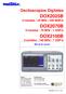 DOX2025B 2-canales - 25 MHz MSP/s. DOX2070B 2-canales - 70 MHz - 1 GSP/s. DOX2100B 2-canales MHz - 1 GSP/s. Osciloscopios Digitales