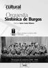 Orquesta. cultural. Sinfónica de Burgos. Director: Javier Castro Villamor. Temporada de conciertos (CUARTO CONCIERTO DE ABONO)