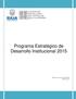 Programa Estratégico de Desarrollo Institucional 2015