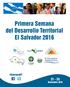 Primera Semana del Desarrollo Territorial El Salvador 2016