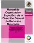 Manual de Organización Específico de la Dirección General de Recursos Materiales
