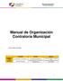 Manual de Organización Contraloría Municipal